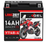 Batterie moto longue durée YT14B-4 GEL 14Ah GT14B-4 YT14B-BS 511201 51422 51221