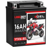 Batterie moto longue durée YTX16-BS GEL 16Ah 12V 265A/EN batterie YTX16-4 YTX...