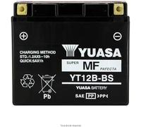 Batterie moto Yuasa YT12B-BS - Sans entretien - 12 V 10 Ah - Dimensions: 150 x 70 x 131 mm compatible avec MOTO GUZZI V10 Centauro 1000