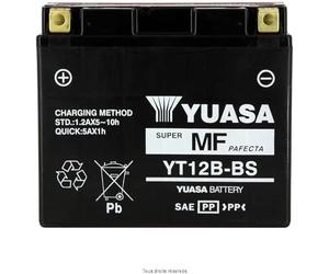 Batterie moto Yuasa YT12B-BS - Sans entretien - 12 V 10 Ah - Dimensions: 150 x 70 x 131 mm compatible avec DUCATI Monster 750 2000-