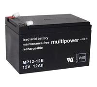 Batterie - Multi Power - MP12-12B - 12 Volt - 12Ah - Noir