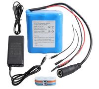 Batterie MXJFYY 24 V 4000 mAh avec Chargeur et câble de Connexion, idéale pour Les projets de Bricolage, l'éclairage Public Solaire, Les caméras de vidéosurveillance et Les Haut-parleurs.