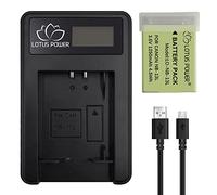 Batterie NB13L 3.6V 1250mAh et Chargeur assorti, Chargeur d'écran LCD et Batterie NB-13L pour Caméra Canon G7X / G7X Mark II / G7X Mark III / SX720 HS / SX620 HS / G9X / G5X (1 Chargeur et 1 Batterie)