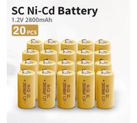 Batterie Ni-Cd Sub-C 1,2 V 2800 mAh à décharge élevée, cellule rechargeable pour outils électriques Makita Bosch DeWalt, pièces de rechange pour visseuses 8PCS