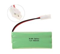 Batterie Ni-Mh Rechargeable 7,2V 1800mAh 6 Cellules AA avec Connecteur Tamiya KET 2P - Compatible Voitures RC