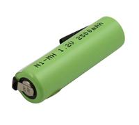 Batterie NiMH - AVIZAR - 1008 - 2500mAh - Compatible Rasoir Braun et Brosse Philips - Vert
