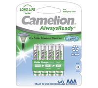 Pile rechargeable LR6 (AA) NiMH Camelion AlwaysReady Solar 600 mAh 1.2 V 4 pc(s)