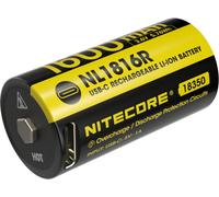 Batterie Nitecore Li-Ion NL1816R 18350, avec port de charge USB-C, 3,6V 1600mAh