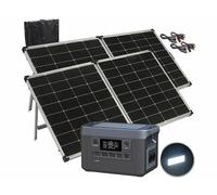 Batterie nomade et convertisseur solaire HSG-1300 avec 2 panneaux solaires 240 W