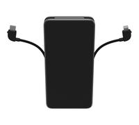 ZAGG mophie Powerstation Plus Battere de Secours, 10 000mAh avec câbles USB-C et Lightning, Charge Rapide de Trois appareils, pour Smartphones, et Autres appareils USB-C et Lightning (Noir)