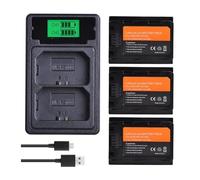 Batterie NP-FZ100 + LCD Double USB, Compatible avec Sony, for BC-QZ1 9 9R A9R 9S ILCE-9 A7R A7 III ILCE-7M3(3Battery and Charger)
