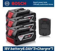 Batterie originale 100% Bosch 18V, batterie au lithium pour outil électrique sans fil, BAT609BAT610G BAT618BAT620BAT622GSR18V-LI,18V,6000mAh 6.0AH battery 3PCS