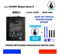 BATTERIE ORIGINALE BM4J XIAOMI REDMI NOTE 8 4500mAh OEM ORIGINE + KIT OUTILS DÉSASSEMBLAGE GENUINE BATTERY TOOLS