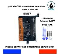 BATTERIE ORIGINALE BM57 OEM XIAOMI REDMI NOTE 10 PRO 5G M2104K10AC POCO X3GT 5G + OUTILS