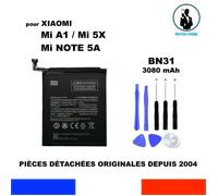 BATTERIE ORIGINALE BN31 XIAOMI MI A1 5X NOTE 5A 3080mAh OEM ORIGINE + KIT OUTILS DÉSASSEMBLAGE GENUINE BATTERY TOOLS