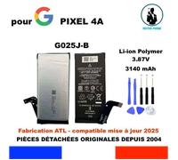 BATTERIE ORIGINALE G025J-B POUR GOOGLE PIXEL 4a G025J G025N 3140mAh OEM BATTERY + KIT OUTILS
