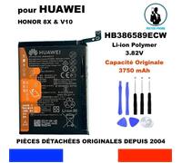 BATTERIE ORIGINALE HUAWEI HB386589ECW Honor 8X V10 3750mAh OEM ORIGINE + KIT OUTILS GENUINE BATTERY TOOLS