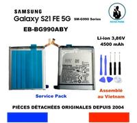 BATTERIE ORIGINALE SAMSUNG EB-BG990ABY GALAXY S21 FE SM-G990 SERIES 4500mAh 3,86V + KIT OUTILS