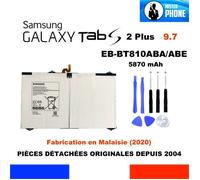 BATTERIE ORIGINALE SAMSUNG EB-BT810ABE GALAXY TAB S2 Plus 9.7 5870mAh OEM ORIGINE + KIT OUTILS DÉSASSEMBLAGE GENUINE BATTERY TOOLS