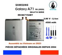 BATTERIE ORIGINALE SAMSUNG GALAXY A71 A 71 2019 EB-BA715ABY 4500mAh 16,83Wh OEM+KIT OUTILS DÉSASSEMBLAGE GENUINE BATTERY TOOLS