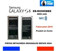 BATTERIE ORIGINALE SAMSUNG GALAXY S5 SV EB-BG900BBE NFC 2800mAh 10,78Wh OEM ORIGINE GENUINE BATTERY