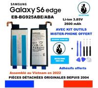 BATTERIE ORIGINALE SAMSUNG GALAXY S6 EDGE SM-G925 SERIES EB-BG925ABE/ABA OEM ORIGINE+KIT OUTILS DÉSASSEMBLAGE GENUINE BATTERY TOOLS