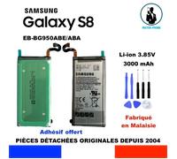 BATTERIE ORIGINALE SAMSUNG GALAXY S8 SM-G950 EB-BG950ABE ABA 3000mAh OEM ORIGINE + KIT OUTILS DÉSASSEMBLAGE GENUINE BATTERY TOOLS