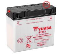 Yuasa Batterie de moto 51913 12V 19Ah 100A – Livrée sans acide