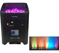 Batterie Par Light, 6 in 1 RGBWA+UV LEDs, jusqu'à 16 heures d'autonomie, 1 lumière, noir