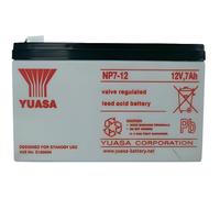 Yuasa Battery Batterie au plomb NP7-12 12 V 7 Ah AGM cosses plates 4,8 mm sans entretien