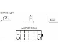 Batterie plomb/acide YUASA sans pack d'acide - YB9-B