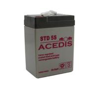 Batterie Plomb Etanche - ACEDIS STD 5S - AGM VRLA, 6 V 5 Ah