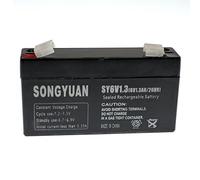 Batterie Plomb Rechargeable Songyuan SY6V1.3 6V 1.3Ah AGM Étanche pour Alarmes Intrusion et Détection Incendie