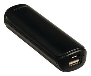 Batterie portable 2 200 mAh, 5 V, 1 A, noire