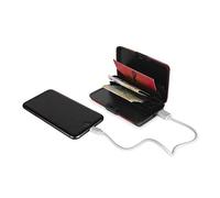 Batterie Portable GO Lucky avec 5 emplacements de Cartes et Protection RFID intégrée, Portefeuille 3-en-1, 2500 mAh