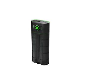 Batterie portative d'extérieur Powerbank LedLenser Flex7 chargeur, 2 batteries amovibles lithium de type 18650, temps de charge court, protection IP65 contre la poussière, l'eau et les courts-circuits
