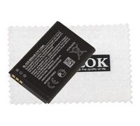 Batterie pour BL-5CB Li-ION pour Nokia C1-01/C1-02/X2-05/Nokia 1616/1800/100/101/105/106/109 avec Chiffon de Nettoyage Shlok