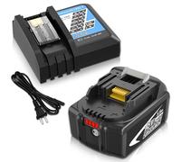 Batterie pour BL1860B 18V 5.5Ah FUNMALL Remplacement Batterie + Chargeur, Compatible avec pour 14,4V~18V BL1860B BL1850BBL1430 BL1415 Batteries et DC18RA DC18RC DC18RD DC18SF Chargeur