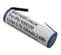 Batterie pour Brosse à Dent Philips Sonicare HX9340 / HX9350 Li-ion 3.7V 700mAh Vert