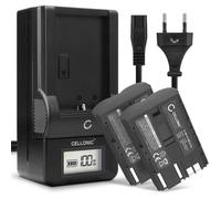 Batterie pour Caméra Compatible avec Canon BP-511, EOS 40D, 50D, 5D, 300D (7.4V, 1600mAh) 2 Pièces + Chargeur