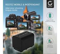 , Batterie Pour Caméra, Compatible Avec Sony Ax53 4K Handycam Fdr-Ax53, Np-Fv70, Np-Fv50 (7.4V, 1500Mah)[Z2629]
