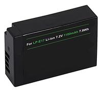 Batterie pour Canon EOS R10 77D 200D 250D 750D 760D 800D | Compatible avec Canon LP-E17 (1100 mAh) | Important ! Ne convient pas aux chargeurs d'origine Canon
