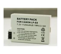 Batterie pour Canon LP-E8 LPE8 Digital Rebel T2i EOS 550D 600D 650D 700D T4i