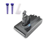 Batterie pour Dyson aspirateurs V6 DC62 DC58 DC59 DC61 DC74 SV03 SV05 SV06 SV07 SV09 SV04 SV08, STANEW Batterie de Remplacement pour Dyson avec 2 Filtres Li-ION 21.6v 4000mAh