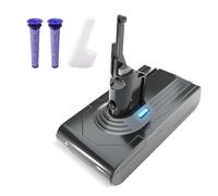 Batterie pour Dyson Aspirateurs V8 SV10,Batterie Li-ION Compatible avec Dyson V8,Absolute,Fluffy, Animal SV10 STANEW, Batterie de Remplacement pour Dyson avec 2 Filtres Li-ION 21.6v 4500mAh