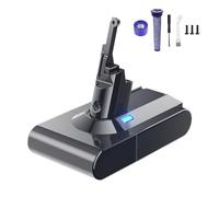 Batterie pour Dyson V8 SV10, Compatible avec Dyson V8 Absolute/Animal/Fluffy SV10 Cordless Vacuum avec 2 Filtres + 1 Tournevis + 3 Vis + 1 Brosse