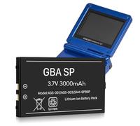 Batterie pour Gameboy Advance SP, batterie de rechange 3000mAh haute capacité au lithium-ion pour Nintendo GBA SP AGS-001, AGS-003, SAM-SPRBP