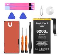 Batterie pour Google Pixel 6, 6200mAh Batterie de Remplacement Lithium Polymère Haute Capacité Compatible avec HTC Google Pixel 66 Model GB7N6, G9S9B16 avec Outils