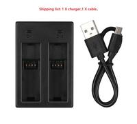 batterie pour Gopro Fusion,3 voies,USB,2 emplacements,2720mAh,accessoires pour caméra d'action à 360 degrés- charger and cable