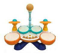 Batterie pour - Instrument interactif portable et réglable - Kit de percussion junior - Jouet musical à piles - Transmission de rythme ABS robuste pour filles, , anniversaire